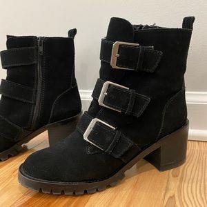 Crown vintage asisa black moto boot